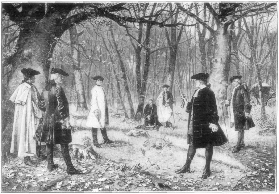 Hamilton is Mortally Wounded by Burr