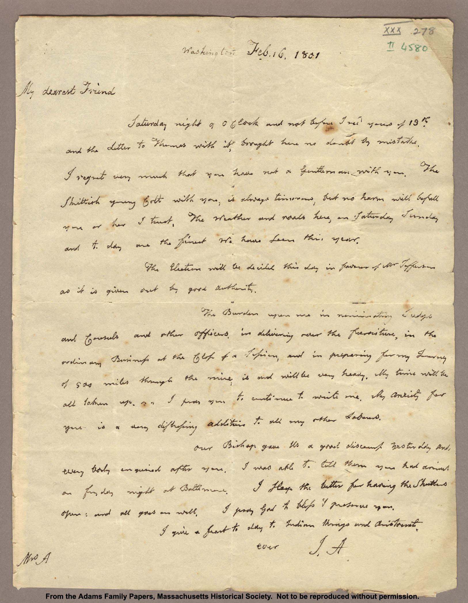Adams Letter