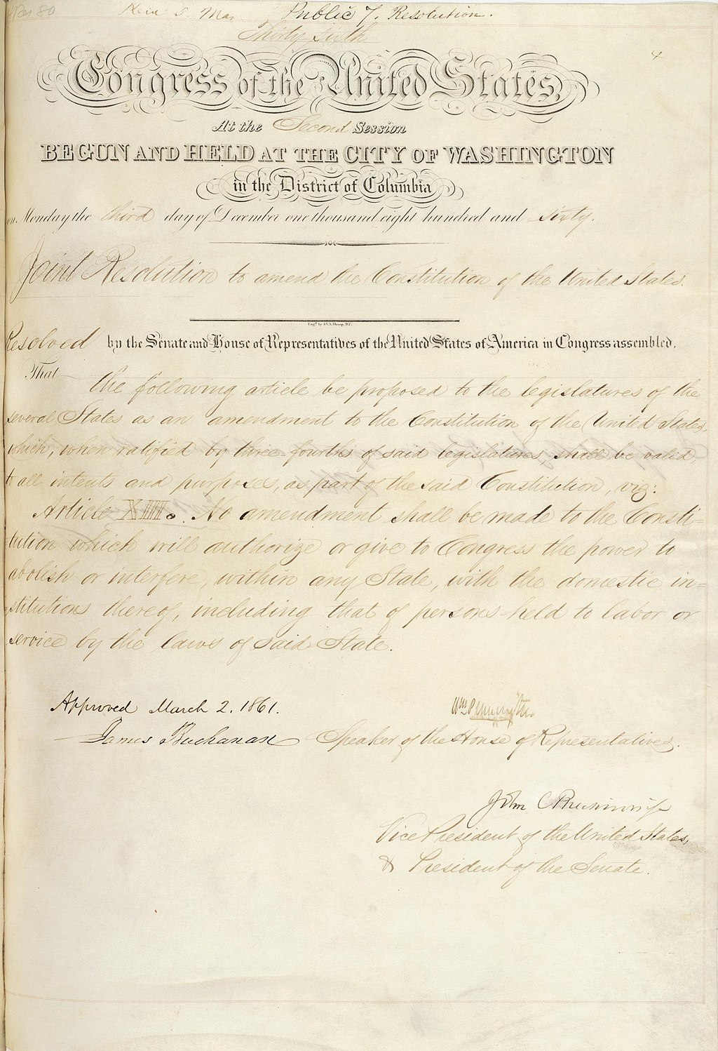 Corwin Amendment 