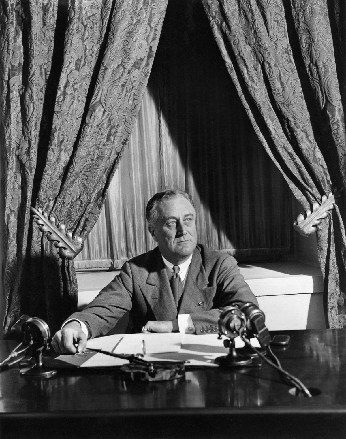 Roosevelt shortly after giving one of his famous fireside chats.