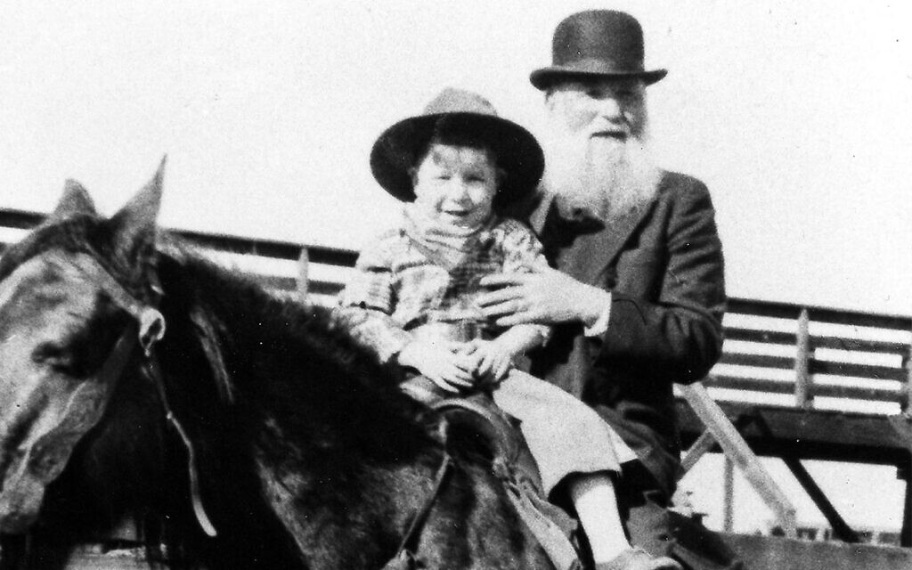 Denver’s dean of cattle buyers, Lithuanian-born Robert Lazar Miller, on horseback.