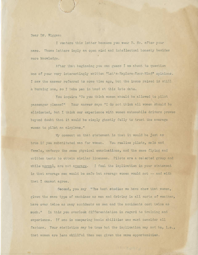 Earhart Letter