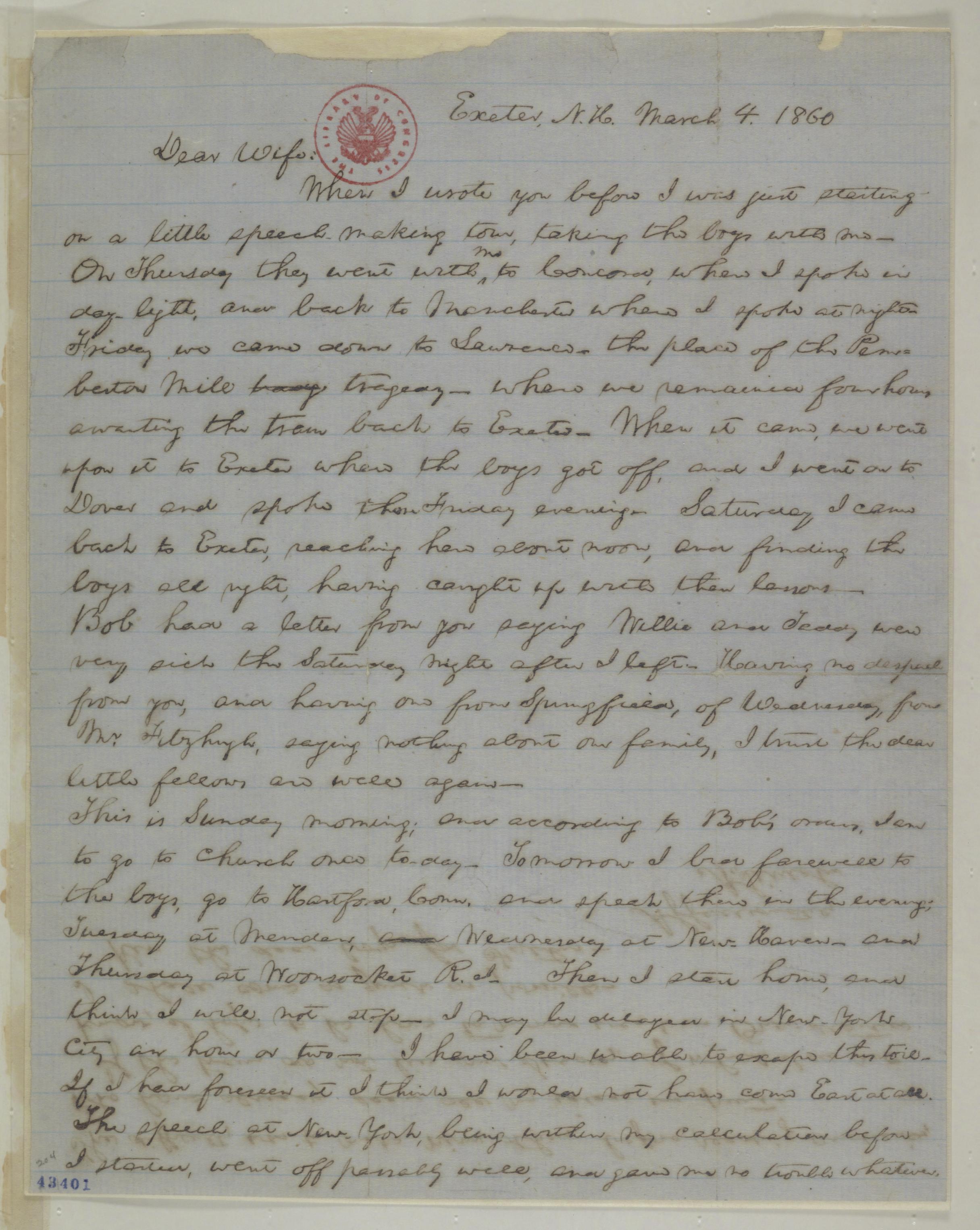 Mary Todd Lincoln letter