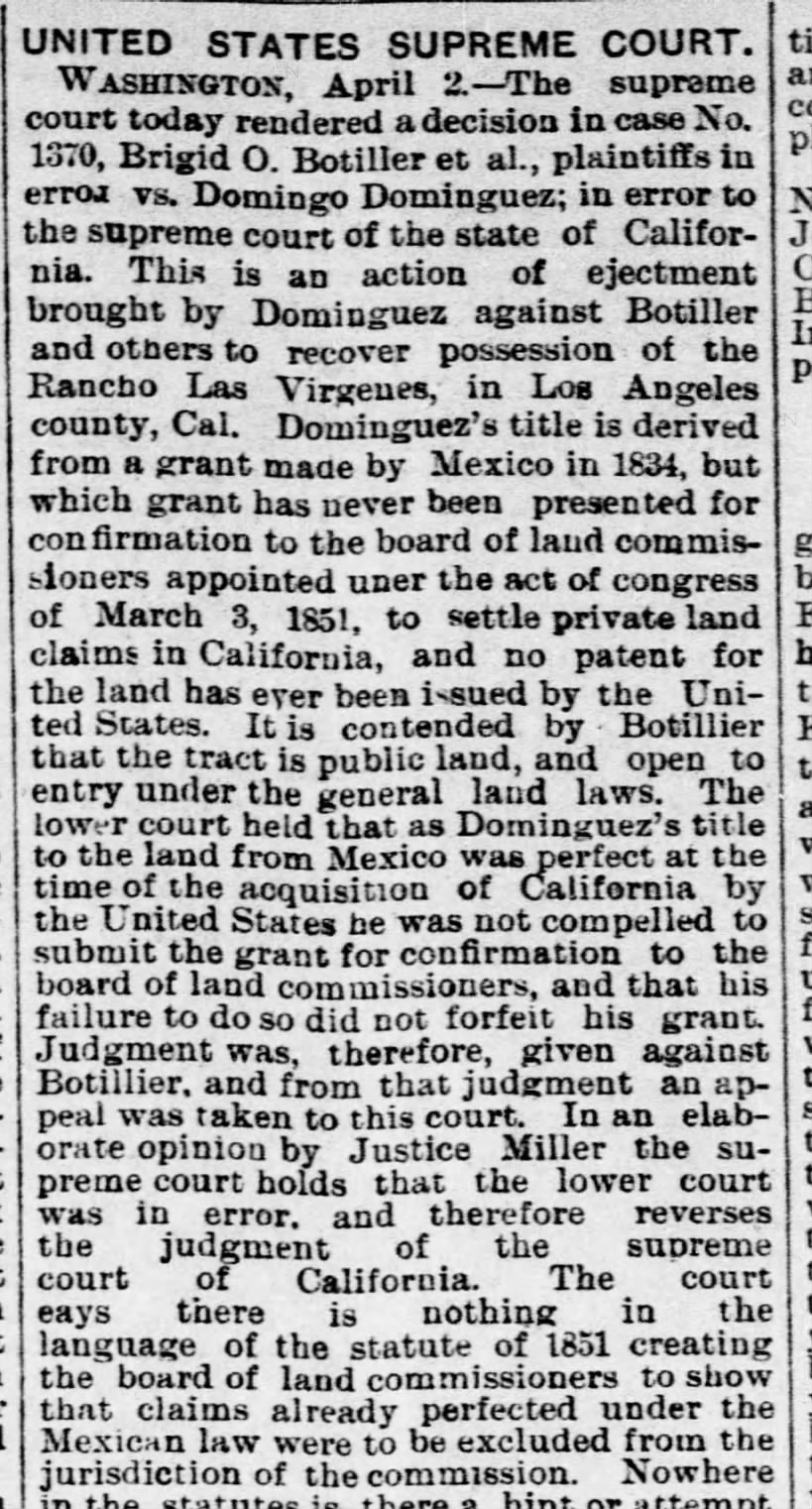 Newspaper documenting the court case