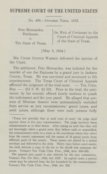 Decision delivered by Chief Justice Earl Warren