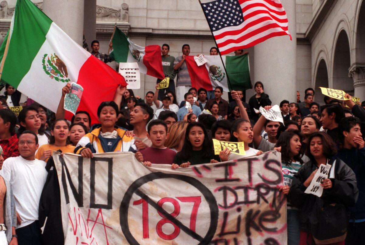 Latino Students Protesting Proposition 187