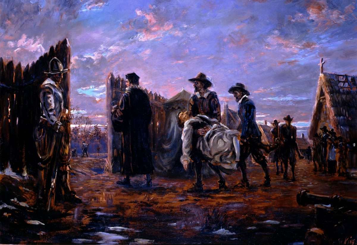 Painting of Jamestown Life
