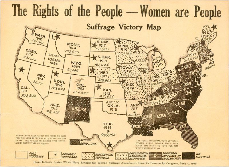 Women's Suffrage Map