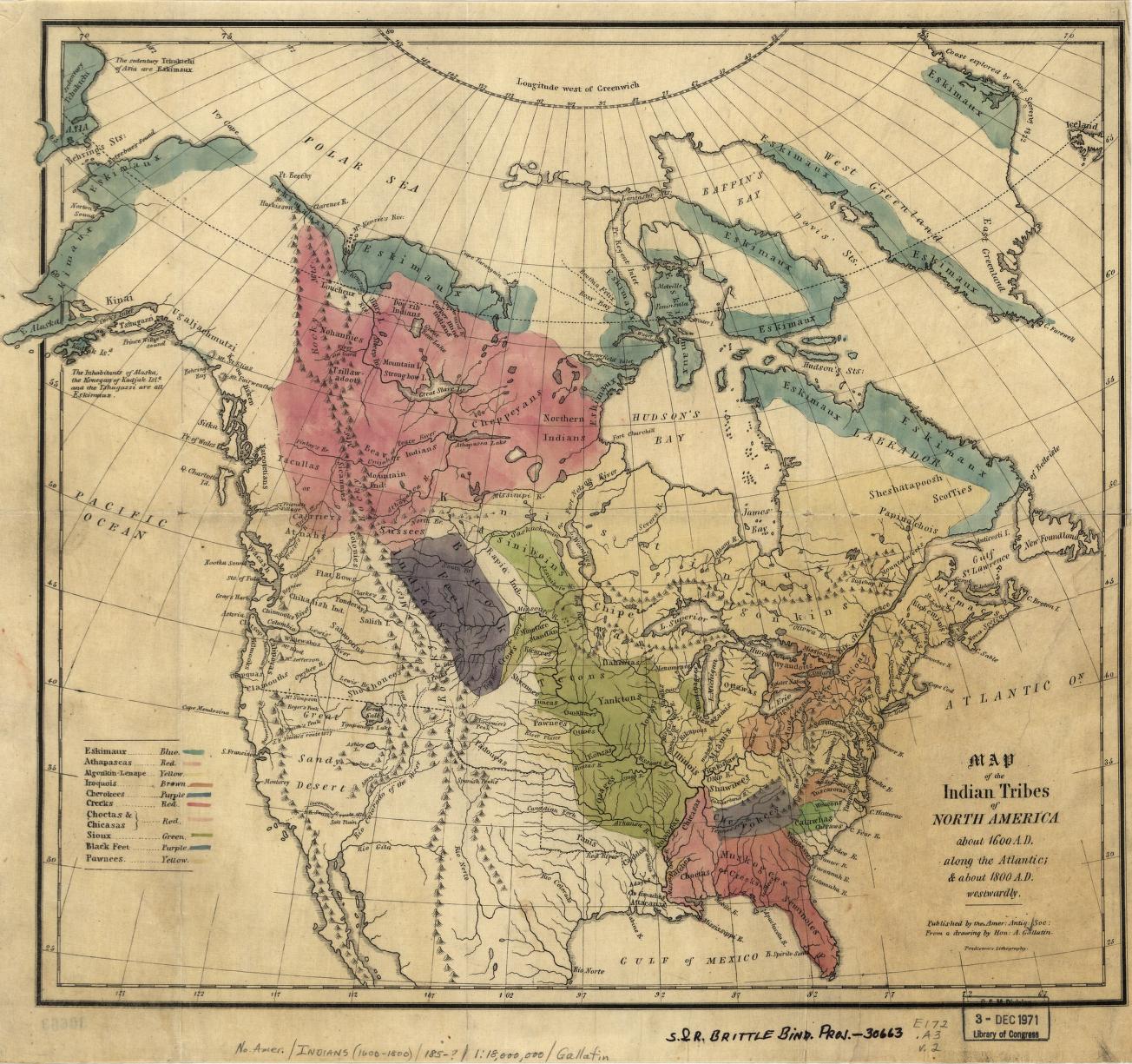 Map of the Indian Tribes of North America