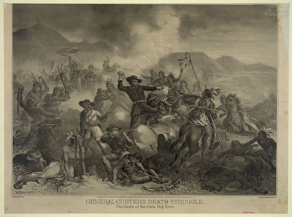 General Custer's death struggle. The battle of the Little Big Horn
