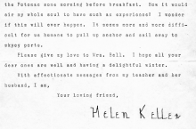 Helen Keller signature