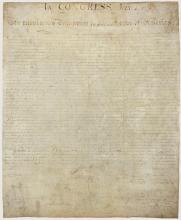 Image of the first page of Declaration of Independance