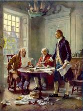 Benjamin Franklin, John Adams, and Thomas Jefferson