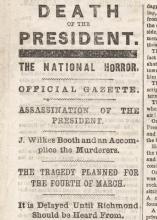 Lincoln Assassination Headline